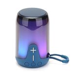 T&G TG-652 Altoparlante Bluetooth trasparente con luce RGB portatile (blu)