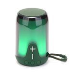 T&G TG-652 Altoparlante Bluetooth portatile trasparente con luce RGB (verde)