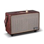 SK2025 Subwoofer da tavolo vintage portatile per esterni Altoparlante Bluetooth wireless per bassi pesanti (pelle rossa)