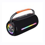 T&G X360 Altoparlante Bluetooth colorato RGB da 20 W Altoparlante stereo 3D portatile da esterno (nero)