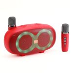 T&G TG542 Altoparlante karaoke wireless Bluetooth con flash LED e microfono (rosso)