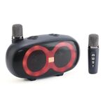 T&G TG542 Altoparlante karaoke wireless Bluetooth con flash LED e microfono (nero)