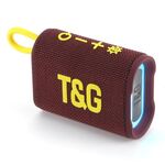 T&G TG396 Altoparlante Bluetooth impermeabile ambientale portatile da esterno con luce RGB IPX7 (viola)