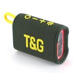 T&G TG396 Altoparlante Bluetooth impermeabile ambientale portatile da esterno con luce RGB IPX7 (verde militare)