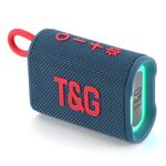 T&G TG396 Altoparlante Bluetooth impermeabile ambientale portatile da esterno con luce RGB IPX7 (blu)