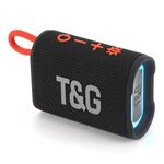 T&G TG396 Altoparlante Bluetooth impermeabile ambientale portatile da esterno con luce RGB IPX7 (nero)
