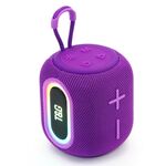 T&G TG664 Altoparlante Bluetooth wireless con subwoofer portatile LED (viola)