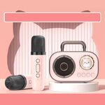 Supporto per altoparlante HiFi Bluetooth 5.3 FM, con microfono 2 pezzi (rosa)