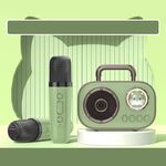 Supporto per altoparlante HiFi Bluetooth 5.3 FM, con microfono 2 pezzi (verde)