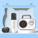 Supporto per altoparlante HiFi Bluetooth 5.3 FM, con microfono 2 pezzi (bianco)