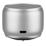 EWA A126 Mini Bluetooth 5.0 Altoparlante con radiatore per bassi in metallo (argento)