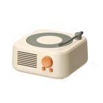 X17 Giradischi fonografico vintage Altoparlante musicale Bluetooth senza fili (Beige)