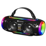 Nuovo altoparlante Bluetooth wireless portatile Rixing NR8806 Subwoofer colorato RGB da esterno, stile: senza microfono (nero)