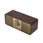 OneDer JY82 Altoparlante wireless in stile retrò in legno HIFI Classico Supporto radio FM TF/U-Disk/AUX (legno di noce)