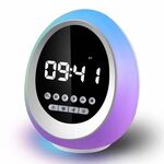 Altoparlante Bluetooth wireless RGB multifunzionale P13 con luci colorate, sveglia e orologio (bianco)
