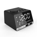 K11 LED Bluetooth 4.2 Altoparlante Sveglia Display musicale Radio, Tipo di spina: spina UK (Nero)