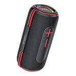 awei KA5 Altoparlante Bluetooth portatile con luce RGB colorata per esterni (nero rosso)