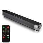 Soundbar LP-08 CE0152 Lettore MP3 USB Altoparlante soundbar wireless Bluetooth 2.1CH con telecomando (Nero Nero)