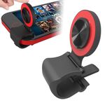A9 Direct Mobile Clip Games Joystick Manufatto Mano Viaggio Pulsante Ventosa con supporto ad anello per iPhone, telefono Android, tablet (rosso)