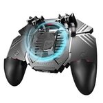 AK77 1200mAh Battery Edition Gamepad multifunzione per telefono cellulare con collegamento a sei dita con staffa, adatto per telefoni cellulari da 4,7-6,5 pollici