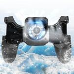 S-02 Gamepad per telefono cellulare con raffreddamento a vento freddo con collegamento a sei dita con staffa, adatto per telefoni cellulari da 4,7-6,5 pollici