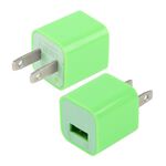 Caricabatterie USB spina USB, Caricabatterie USB con spina americana (verde)