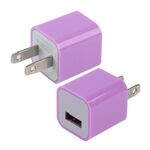Caricabatterie USB spina USB, Caricabatterie USB con spina americana (viola)