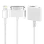 Cavo adattatore femminile maschio a 30 cm a 8 pin a 30 pin, Cavo adattatore da 15 cm da 8 pin maschio a 30 pin femmina (bianco)