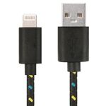 1M Nylon Netting Style USB 8 Pin Trasferimento di dati Cavo di ricarica per iPhone, iPad (Black)