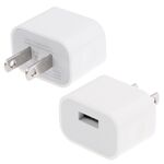 Adattatore per caricabatterie USB USB USB, Adattatore per caricabatterie USB con spina americana (bianco)