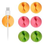 6 X MultiPurpose Cable Clips Cable Drop Organizer