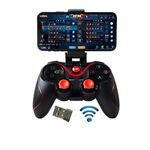 Maniglia del regolatore di gioco Bluetooth S6 con staffa e ricevitore per Android / iOS / PC