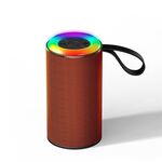 Altoparlante Bluetooth wireless con luce RGB portatile impermeabile piccolo audio (arancione rosso)