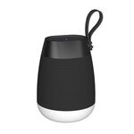 Subwoofer impermeabile cilindrico con altoparlante wireless in tessuto Bluetooth con luce RGB (nero)