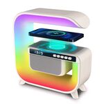 Orologio con altoparlante Bluetooth per caricabatterie wireless G3 5 in 1 con luce intelligente per atmosfera a LED RGB