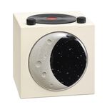 Luna Cielo stellato Atmosfera Luce Altoparlante Bluetooth Vinile Disco Audio (Bianco)