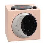 Luna Cielo stellato Atmosfera Luce Altoparlante Bluetooth Vinile Disco Audio (Rosa)