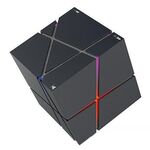 Qone Cube Shape AI Altoparlante Bluetooth intelligente con controllo vocale Luce RGB Mini audio wireless, Colore: nero