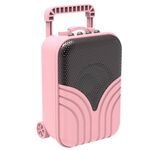 X1 Mini Trolley Custodia Altoparlante Bluetooth Scheda retrò Radio Audio portatile, Colore: rosa