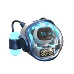 Orologio Space Sapsule Altoparlante Bluetooth wireless con luce atmosferica (blu)