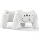 Controller di gioco wireless uno a due 2.4G per PC / Android / TV Box (bianco)