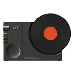 Orologio retrò Bluetooth Speaker rotante Film Subwoofer wireless Hifi Sound Audio (nero)