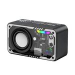 V1 Mecha Wind Piccolo cannone in acciaio multifunzionale Sound Speaker portatile da tavolo per esterni (nero)