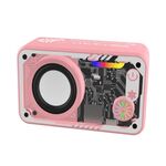 V1 Mecha Wind Piccolo cannone in acciaio multifunzionale Sound Speaker portatile da tavolo per esterni (rosa)