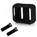 Per JBL Go 4 Speaker Cover in silicone con cinghia di fissaggio per bici Golf Cart (nero)