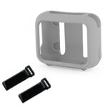 Per JBL Go 4 Speaker Cover in silicone con cinghia di fissaggio per bici e carrello da golf (grigio)