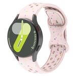 Cinturino in silicone granulare ecologico con pois colorati per Samsung Galaxy Watch 7 40/44 mm (rosa chiaro)