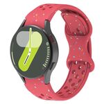 Cinturino per orologio in silicone granulare ecologico con pois colorati per Samsung Galaxy Watch 7 40/44 mm (rosso)