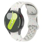 Cinturino per orologio in silicone granulare ecologico con pois colorati per Samsung Galaxy Watch 7 40/44 mm (Starlight)