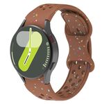 Cinturino per orologio in silicone granulare ecologico con pois colorati per Samsung Galaxy Watch 7 40/44 mm (marrone)